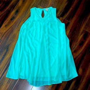Teal shift dress